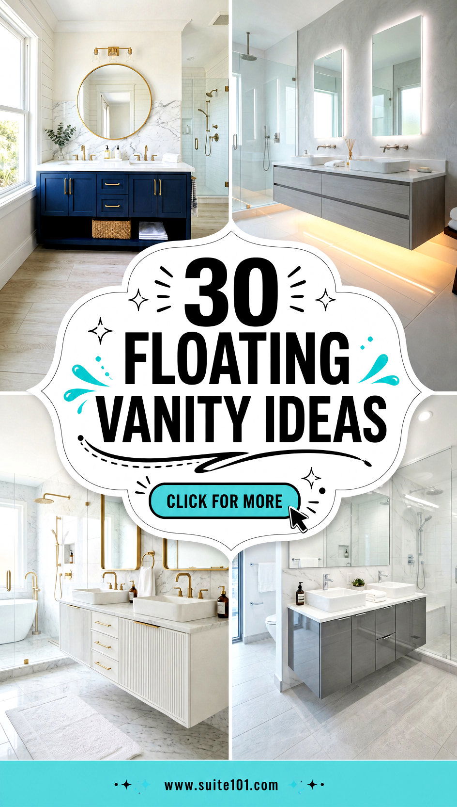 30 Floating Vanity Ideas to Upgrade Your Bathroom Storage - 30 Floating Vanity Ideas to Upgrade Your Bathroom Storage