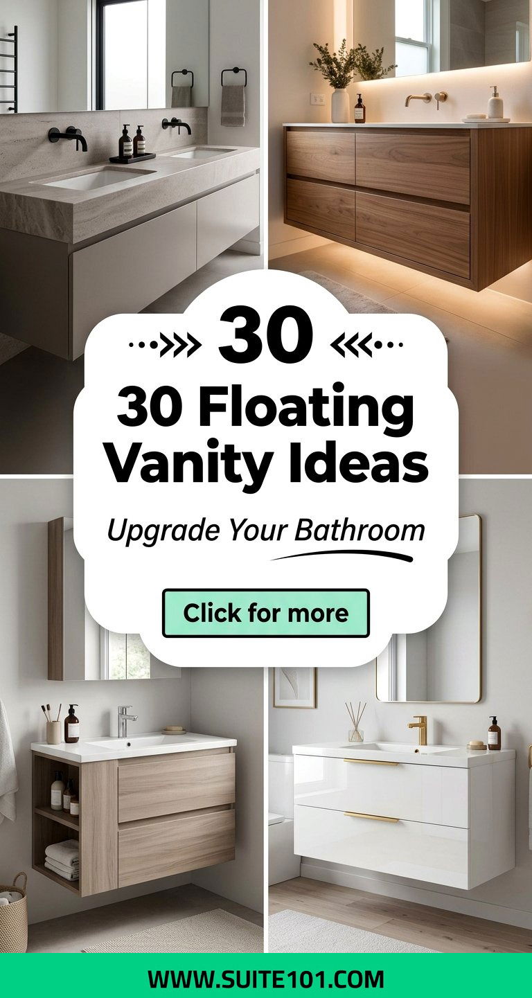 30 Floating Vanity Ideas to Upgrade Your Bathroom Storage - 30 Floating Vanity Ideas to Upgrade Your Bathroom Storage
