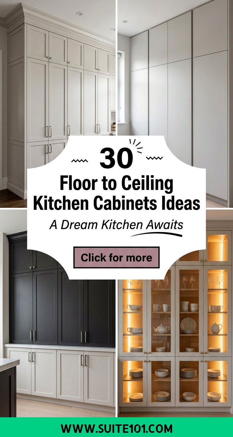 30 Floor to Ceiling Kitchen Cabinets Ideas for a Dream Kitchen - 30 Floor to Ceiling Kitchen Cabinets Ideas for a Dream Kitchen