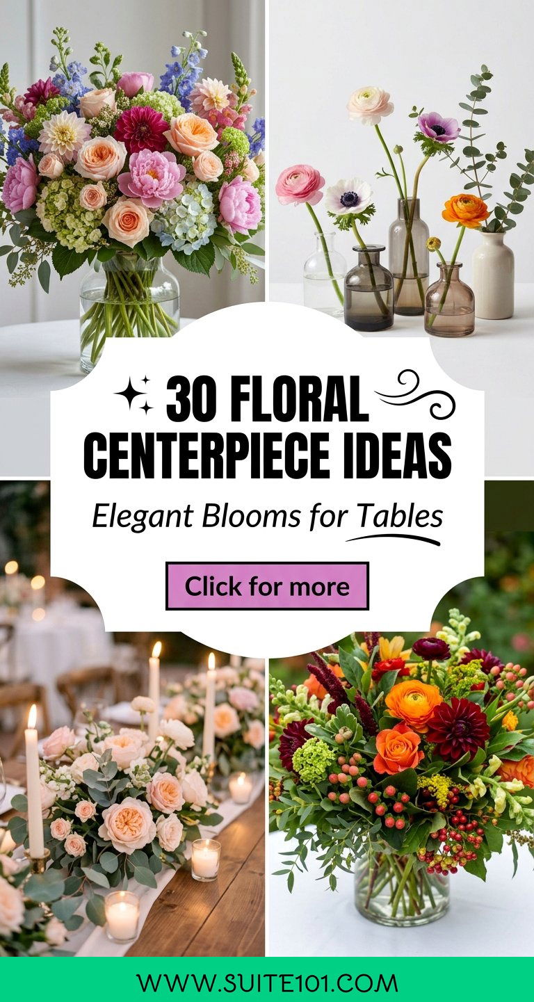 30 Floral Centerpiece Ideas to Make Every Table Look Elegant - 30 Floral Centerpiece Ideas to Make Every Table Look Elegant