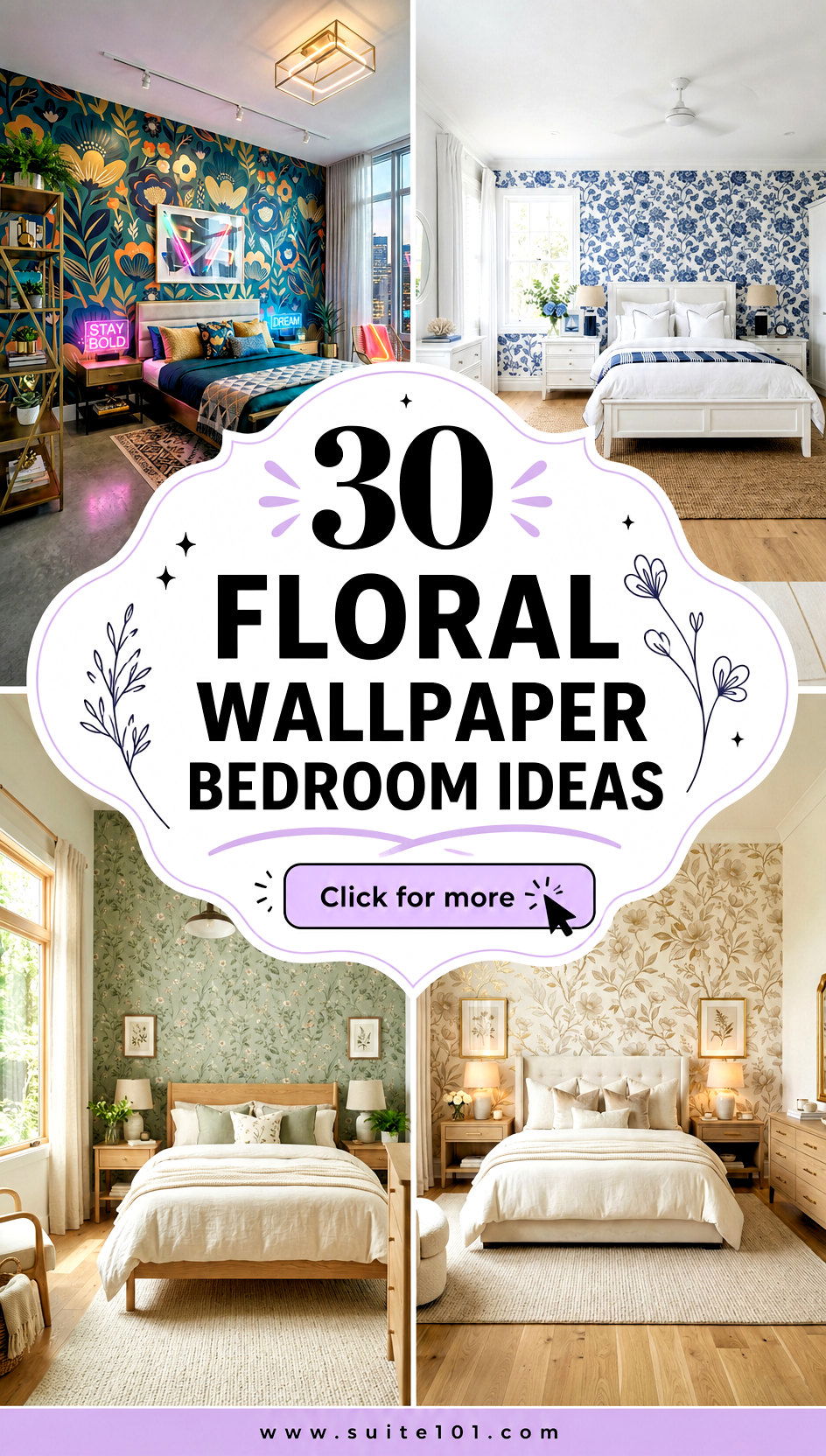 30 Floral Wallpaper Bedroom Ideas for a Botanical Retreat - 30 Floral Wallpaper Bedroom Ideas for a Botanical Retreat
