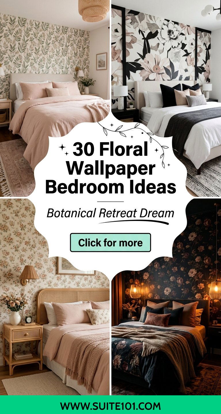 30 Floral Wallpaper Bedroom Ideas for a Botanical Retreat - 30 Floral Wallpaper Bedroom Ideas for a Botanical Retreat