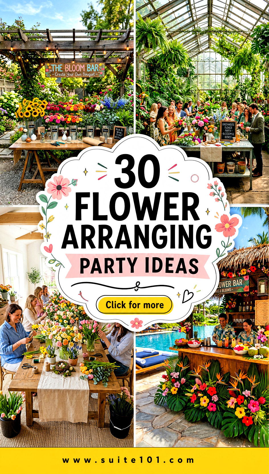 30 Flower Arranging Party Ideas for a Fun DIY Floral Night - 30 Flower Arranging Party Ideas for a Fun DIY Floral Night