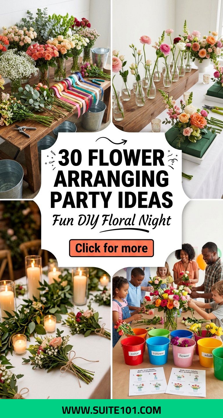 30 Flower Arranging Party Ideas for a Fun DIY Floral Night - 30 Flower Arranging Party Ideas for a Fun DIY Floral Night