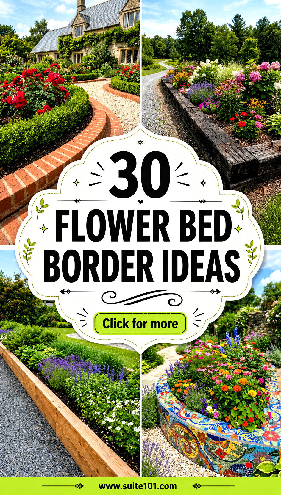 30 Flower Bed Border Ideas to Define Garden and Boost Curb Appeal - 30 Flower Bed Border Ideas to Define Garden and Boost Curb Appeal