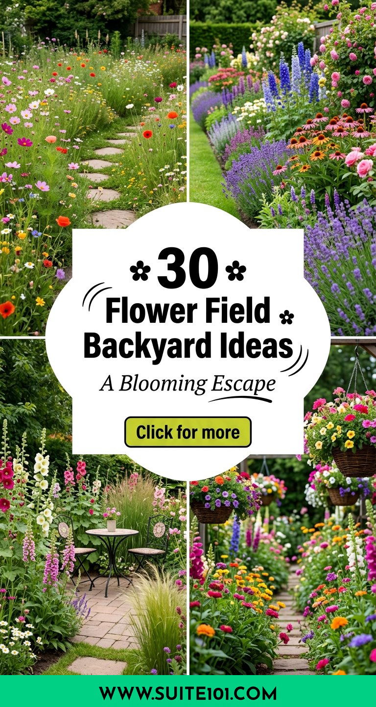 30 Flower Field Backyard Ideas For A Blooming Escape - 30 Flower Field Backyard Ideas For A Blooming Escape
