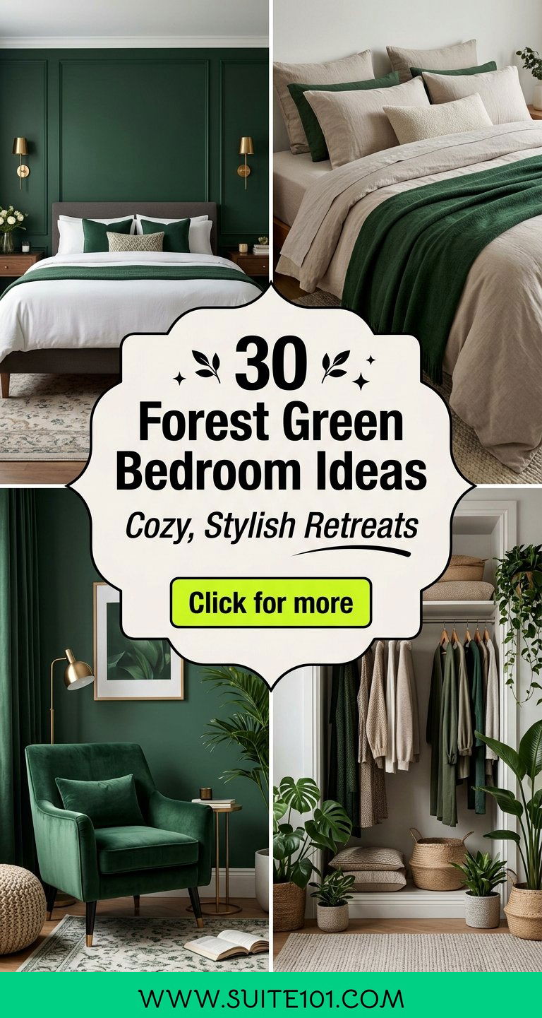30 Forest Green Bedroom Ideas for Cozy Stylish Retreats - 30 Forest Green Bedroom Ideas for Cozy, Stylish Retreats
