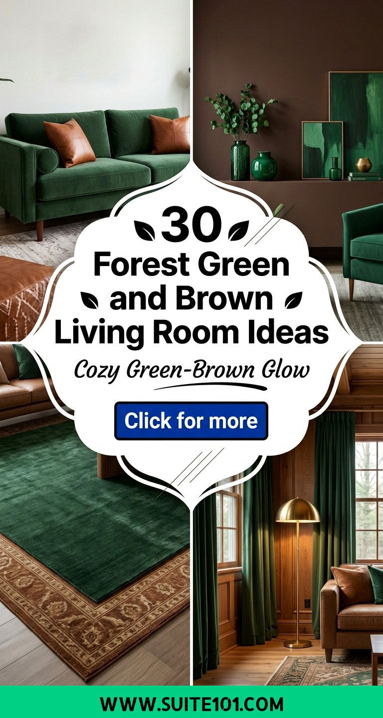 30 Forest Green and Brown Living Room Ideas for Cozy Style - 30 Forest Green and Brown Living Room Ideas for Cozy Style