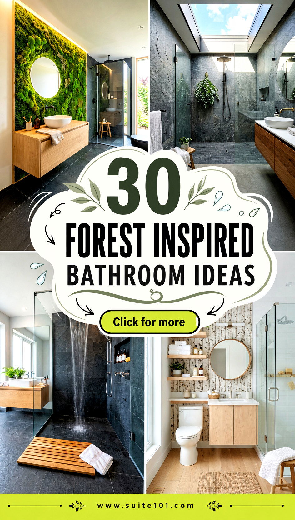 30 Forest Inspired Bathroom Ideas for Spa-Like Calm at Home - 30 Forest Inspired Bathroom Ideas for Spa-Like Calm at Home