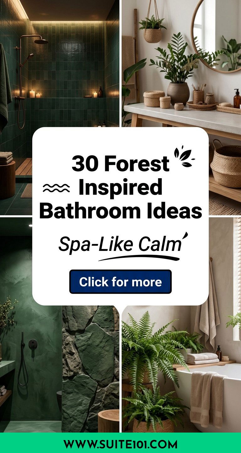 30 Forest Inspired Bathroom Ideas for Spa-Like Calm at Home - 30 Forest Inspired Bathroom Ideas for Spa-Like Calm at Home