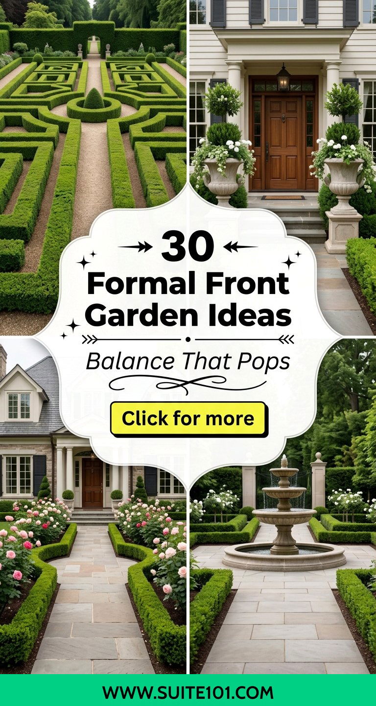 30 Formal Front Garden Ideas for Symmetry and Curb Appeal - 30 Formal Front Garden Ideas for Symmetry and Curb Appeal