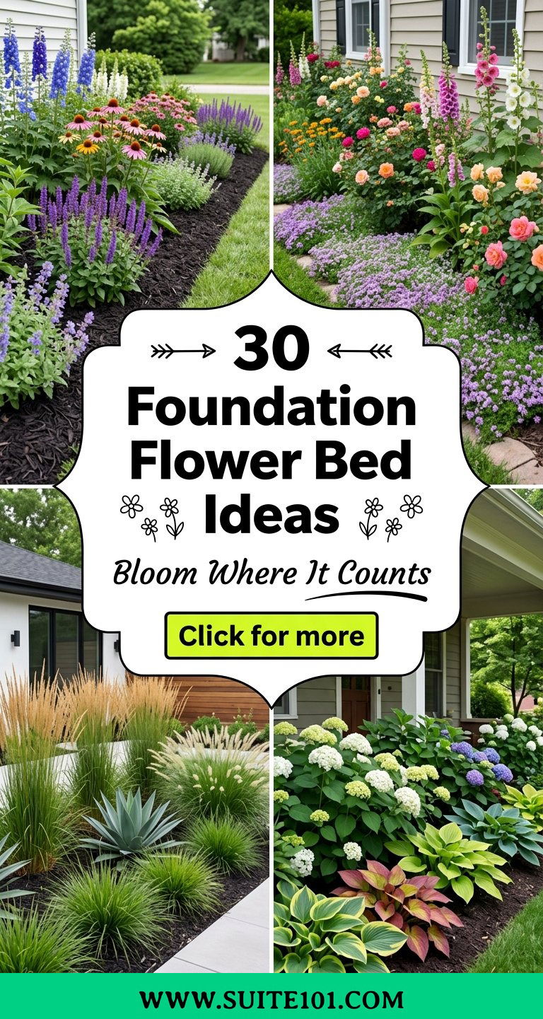 30 Foundation Flower Bed Ideas for a Stunning Front Yard - 30 Foundation Flower Bed Ideas for a Stunning Front Yard