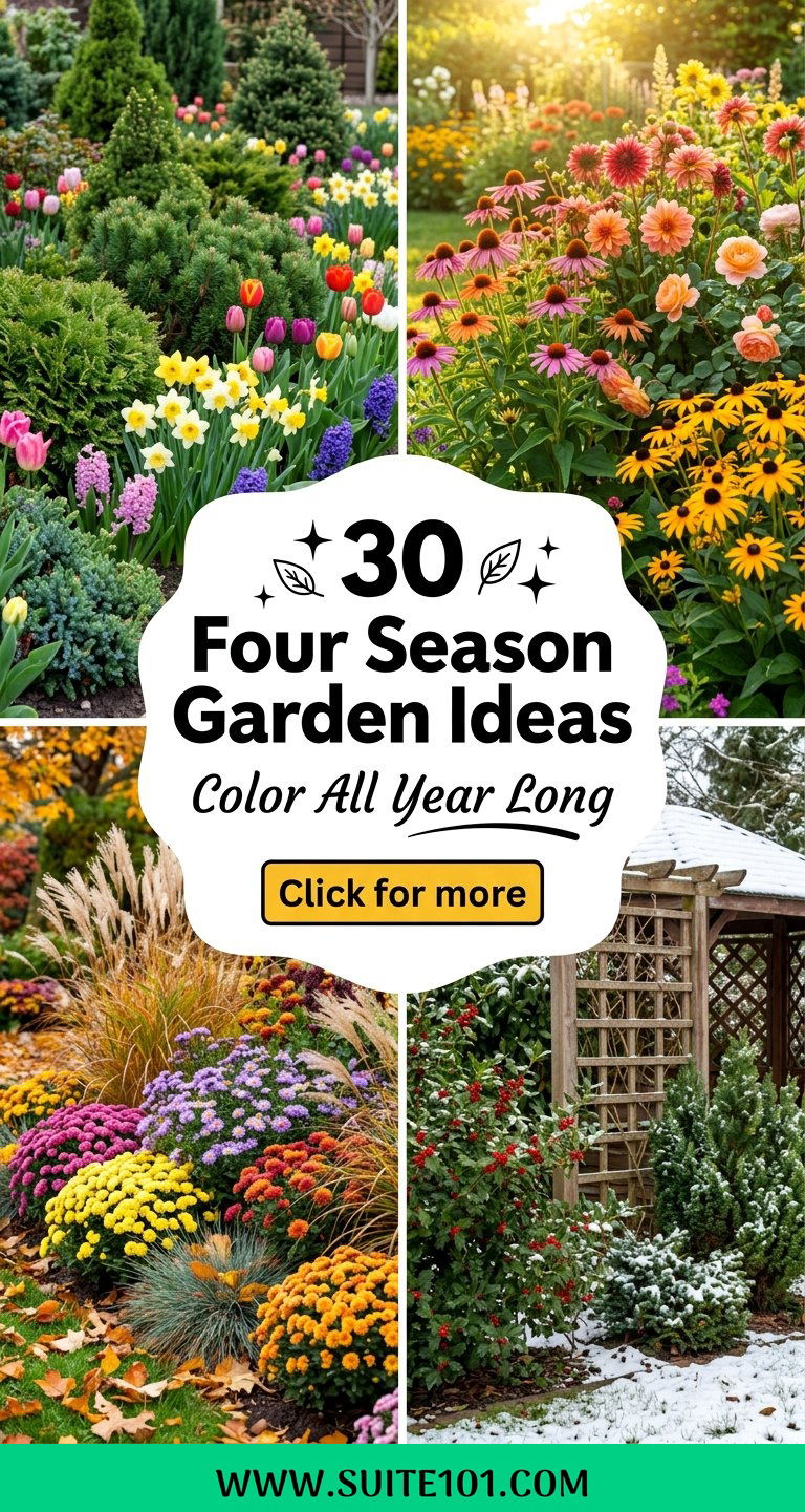 30 Four Season Garden Ideas for Beautiful Color All Year Long - 30 Four Season Garden Ideas for Beautiful Color All Year Long