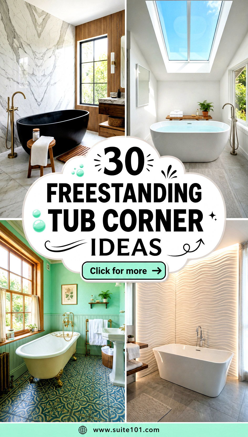 30 Freestanding Tub Corner Ideas for a Spa-Like Bathroom Retreat - 30 Freestanding Tub Corner Ideas for a Spa-Like Bathroom Retreat