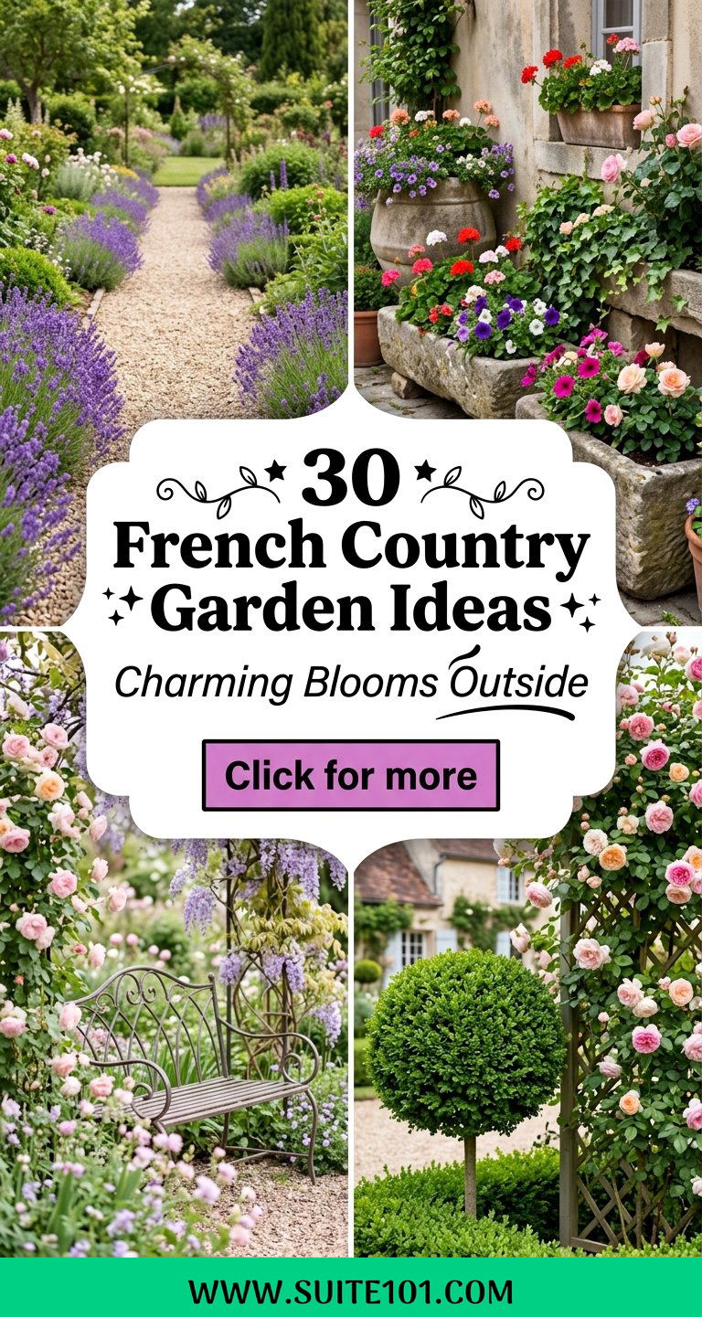 30 French Country Garden Ideas for Charming Blooming Exteriors - 30 French Country Garden Ideas for Charming, Blooming Exteriors