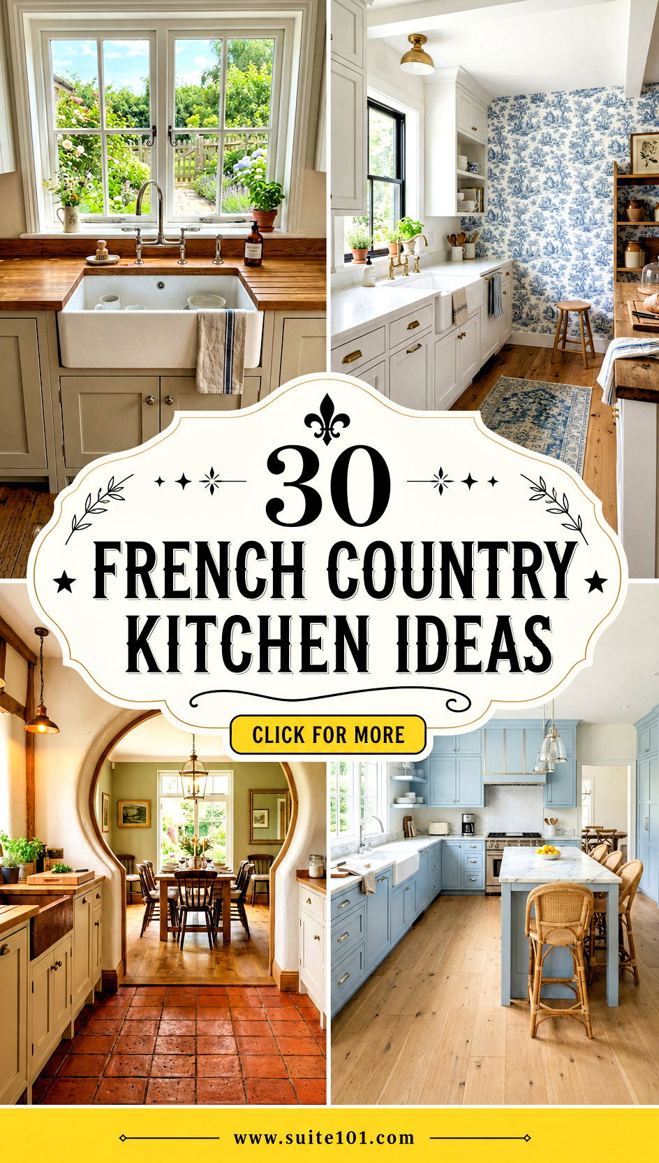 30 French Country Kitchen Ideas for Warm Vintage Style - 30 French Country Kitchen Ideas for Warm, Vintage Style