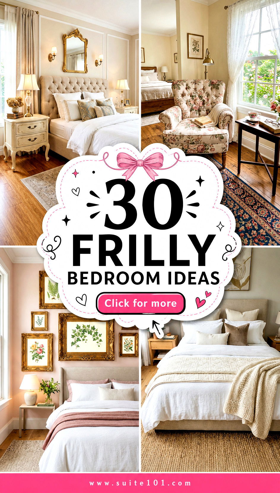 30 Frilly Bedroom Ideas for a Romantic Soft-Girl Look Today - 30 Frilly Bedroom Ideas for a Romantic, Soft-Girl Look Today
