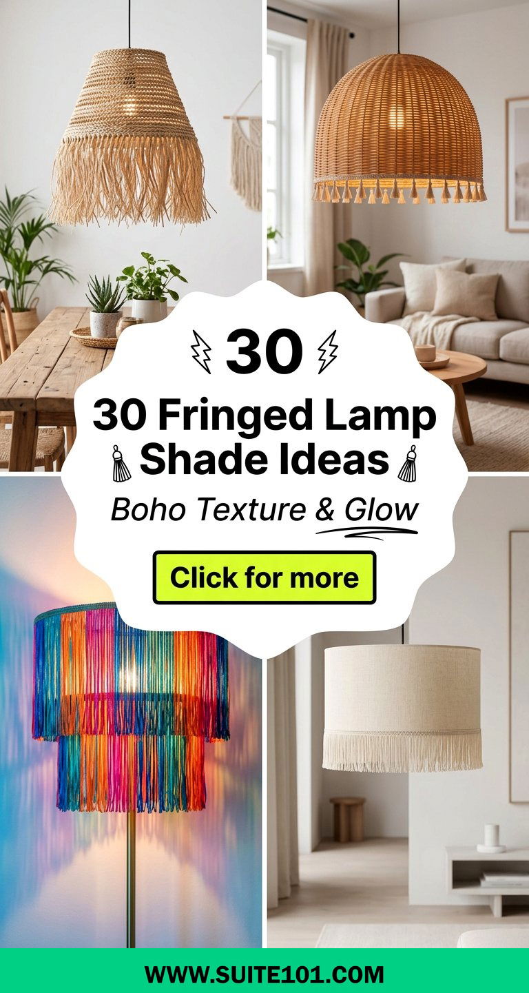 30 Fringed Lamp Shade Ideas for Boho Texture and Glow Everywhere - 30 Fringed Lamp Shade Ideas for Boho Texture and Glow Everywhere