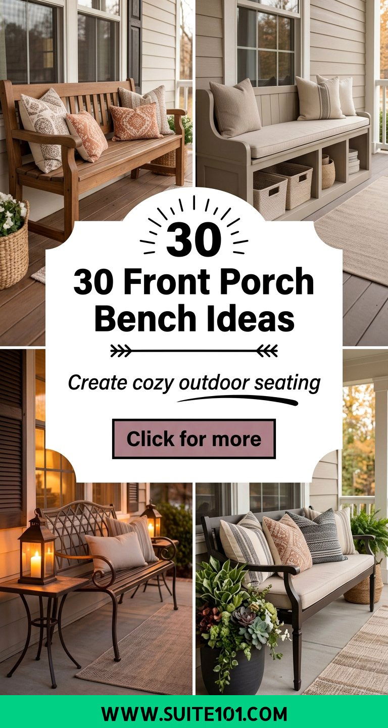30 Front Porch Bench Ideas Create Cozy Outdoor Seating - 30 Front Porch Bench Ideas: Create Cozy Outdoor Seating