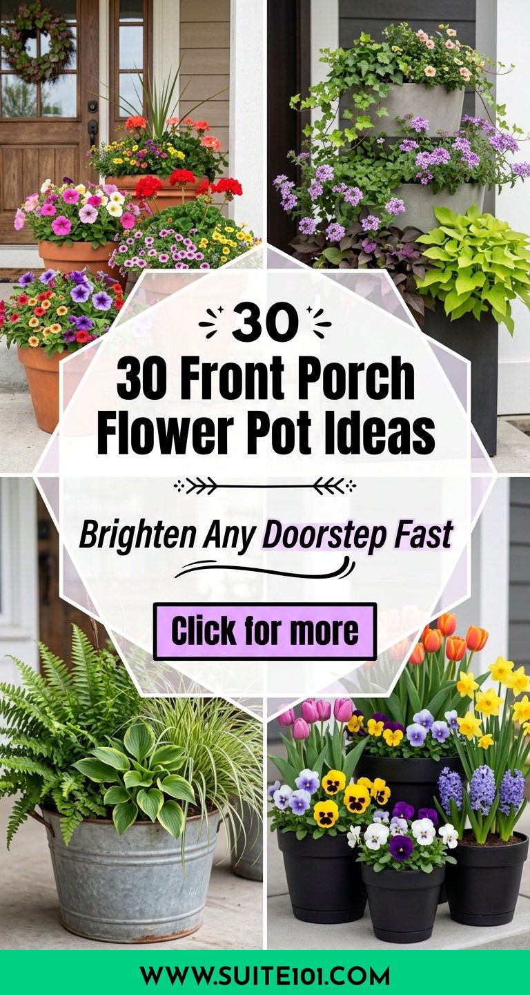 30 Front Porch Flower Pot Ideas Brighten Any Doorstep Fast - 30 Front Porch Flower Pot Ideas: Brighten Any Doorstep Fast