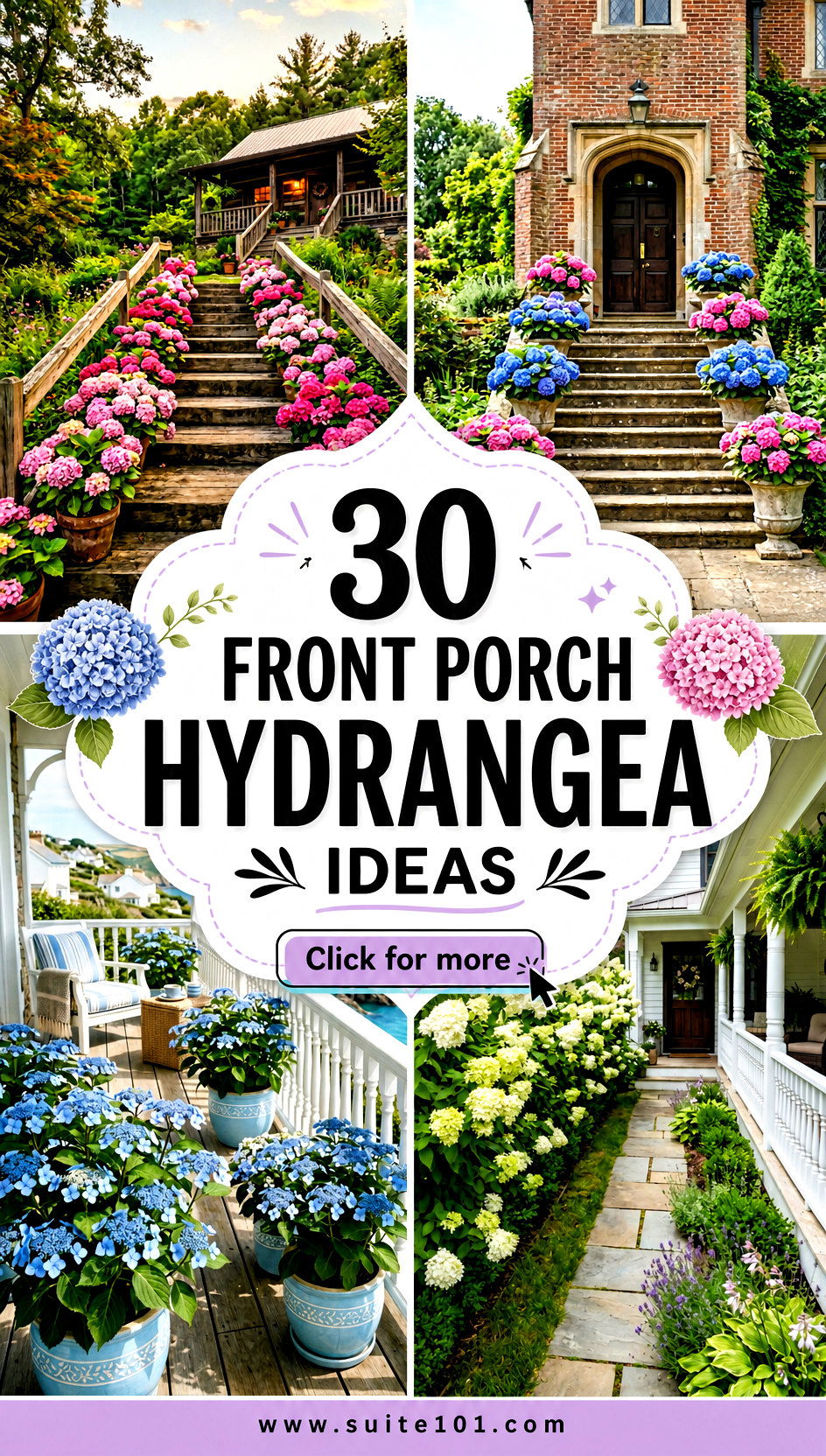 30 Front Porch Hydrangea Ideas for Big Blooms All Season - 30 Front Porch Hydrangea Ideas for Big Blooms All Season