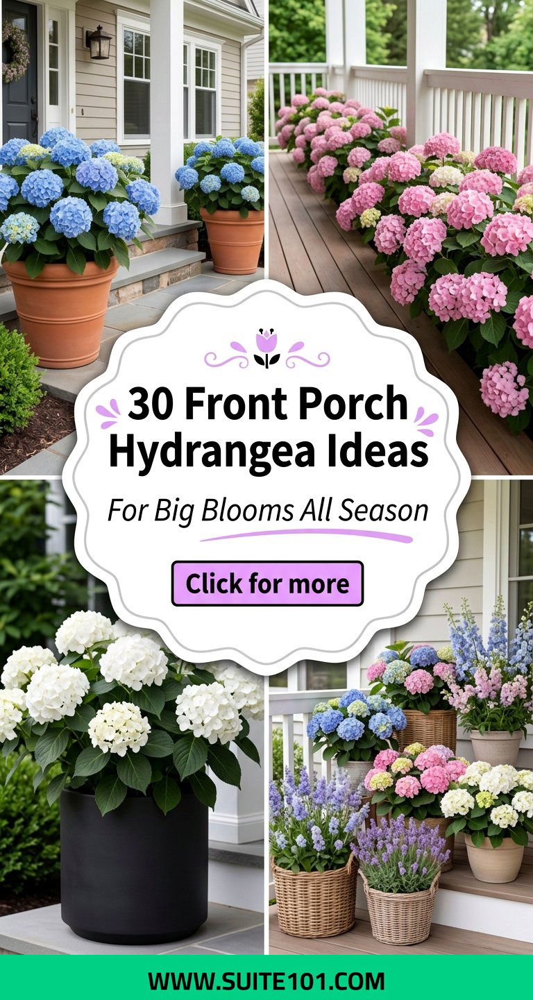 30 Front Porch Hydrangea Ideas for Big Blooms All Season - 30 Front Porch Hydrangea Ideas for Big Blooms All Season