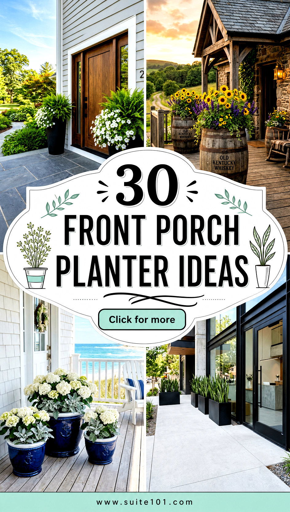 30 Front Porch Planter Ideas Greenery That Looks Designer - 30 Front Porch Planter Ideas: Greenery That Looks Designer
