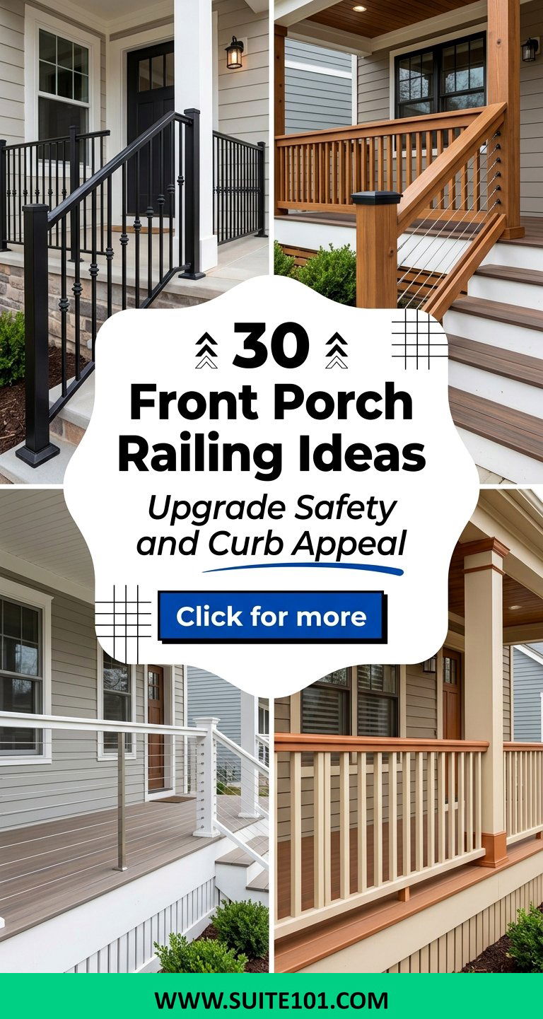 30 Front Porch Railing Ideas Upgrade Safety and Curb Appeal - 30 Front Porch Railing Ideas: Upgrade Safety and Curb Appeal