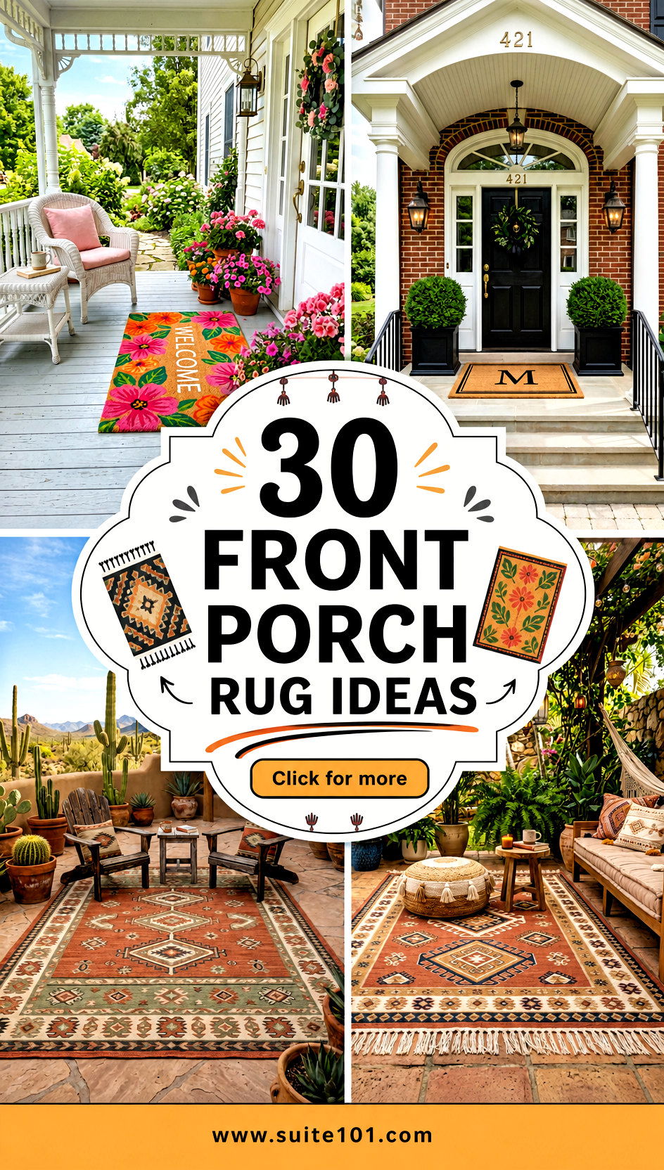 30 Front Porch Rug Ideas That Add Style and Warmth - 30 Front Porch Rug Ideas That Add Style and Warmth