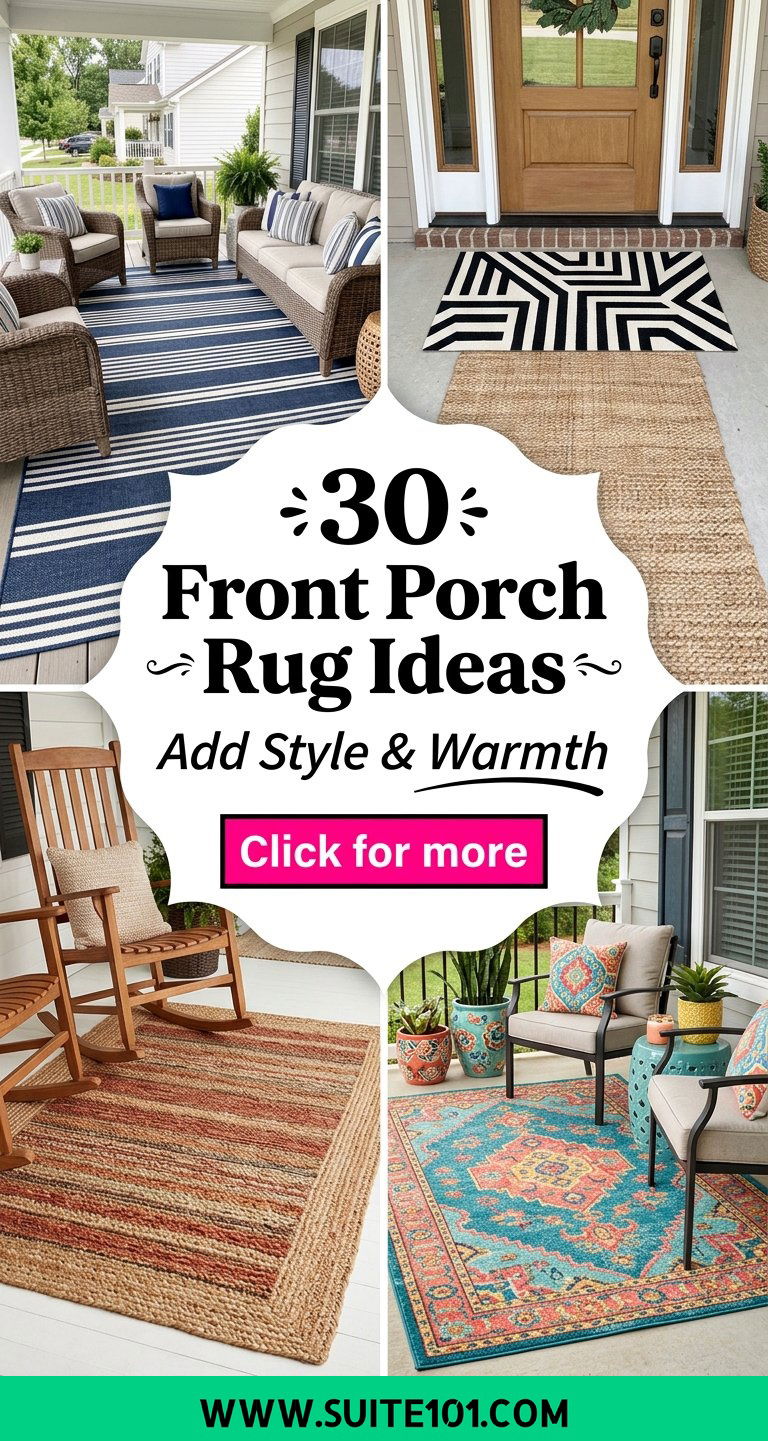 30 Front Porch Rug Ideas That Add Style and Warmth - 30 Front Porch Rug Ideas That Add Style and Warmth