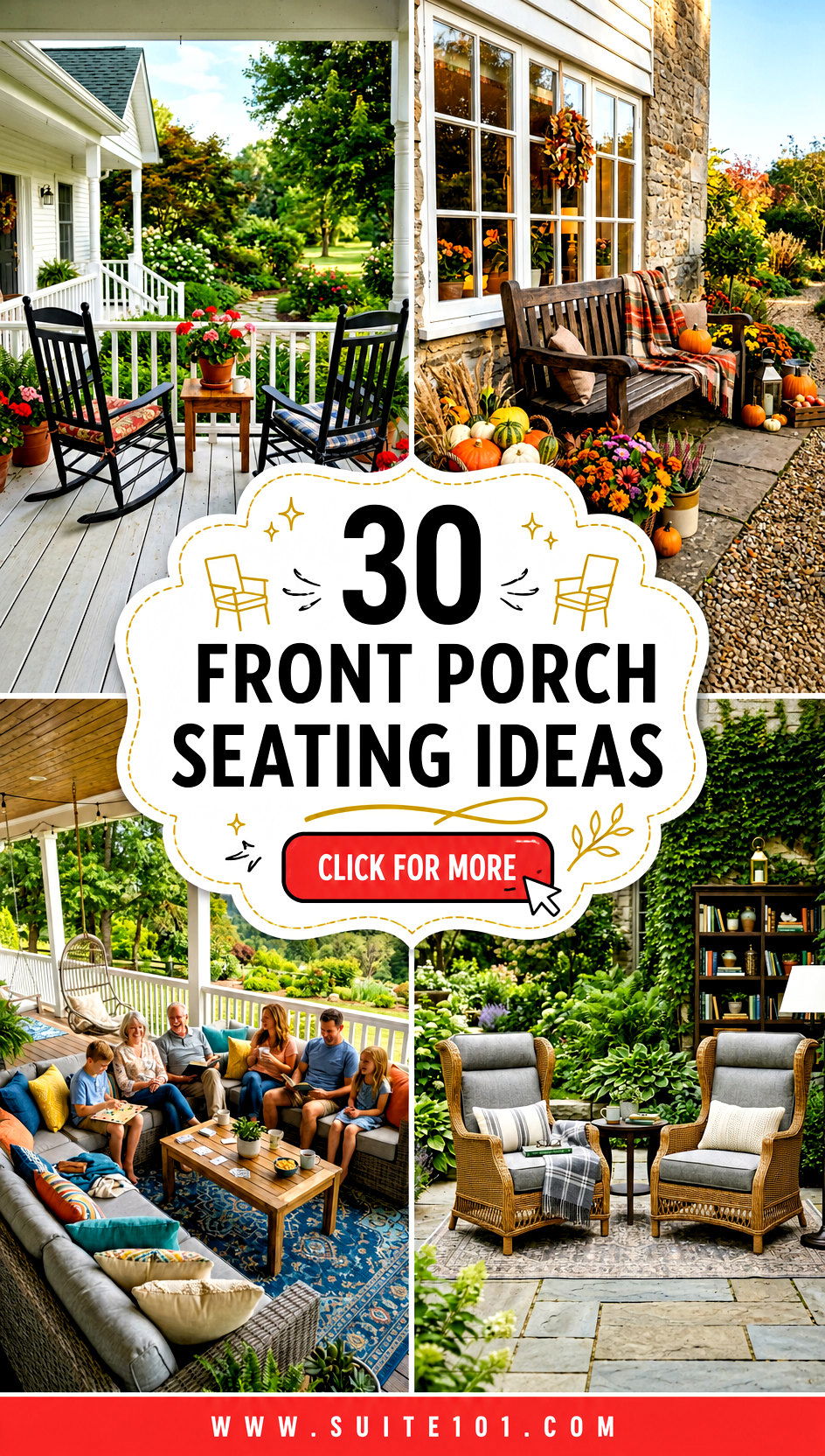 30 Front Porch Seating Ideas for Cozy Outdoor Comfort - 30 Front Porch Seating Ideas for Cozy Outdoor Comfort