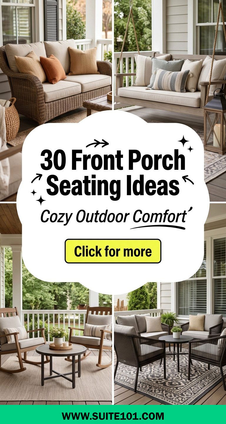 30 Front Porch Seating Ideas for Cozy Outdoor Comfort - 30 Front Porch Seating Ideas for Cozy Outdoor Comfort