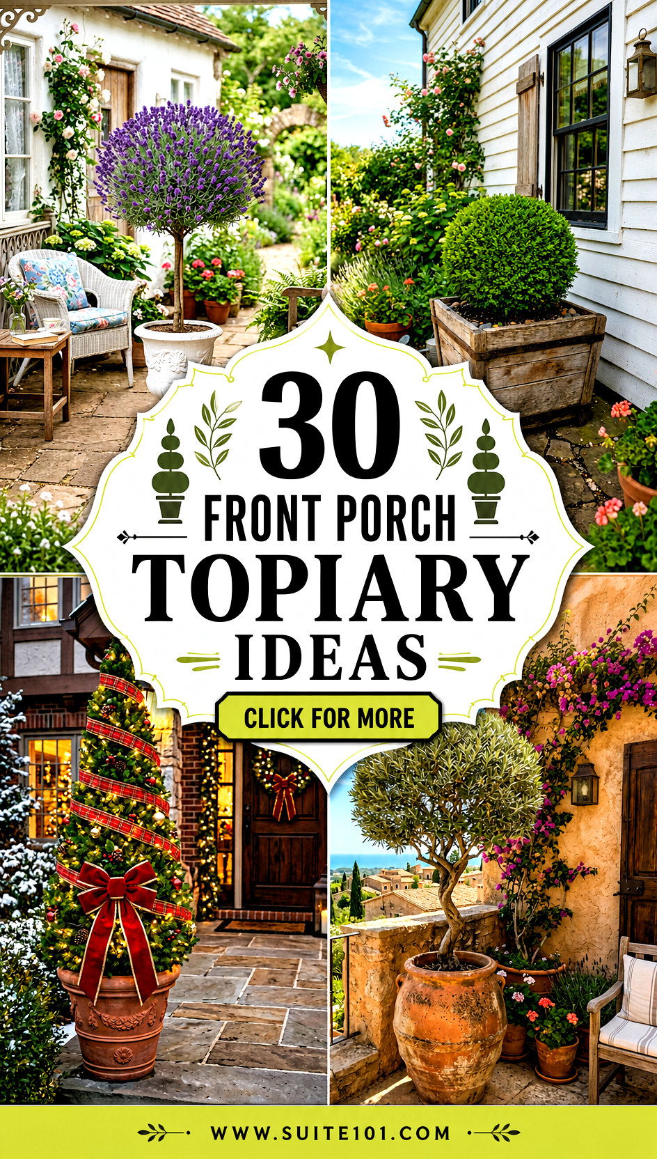 30 Front Porch Topiary Ideas for Elegant Lush Greenery - 30 Front Porch Topiary Ideas for Elegant Lush Greenery