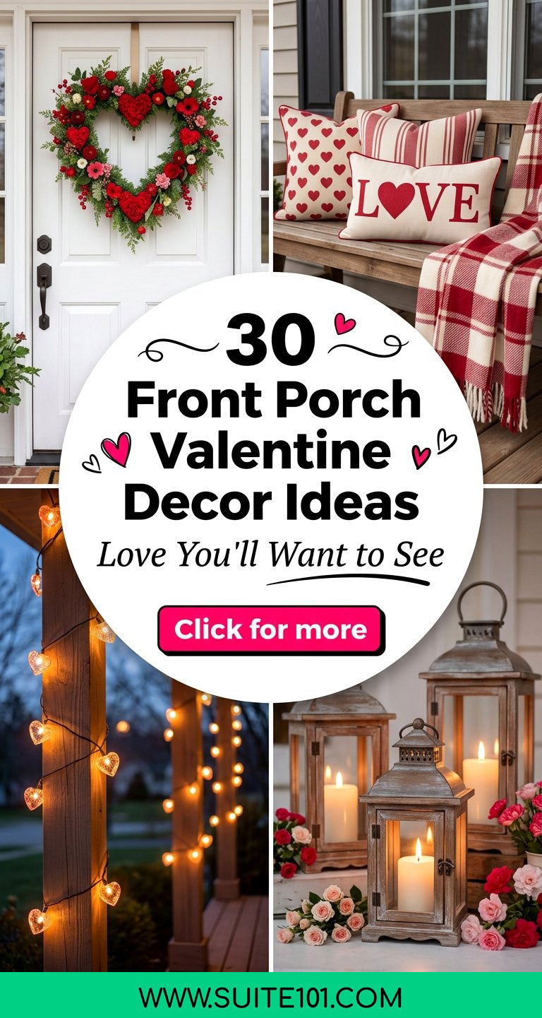 30 Front Porch Valentine Decor Ideas to Wow Guests With Love - 30 Front Porch Valentine Decor Ideas to Wow Guests With Love