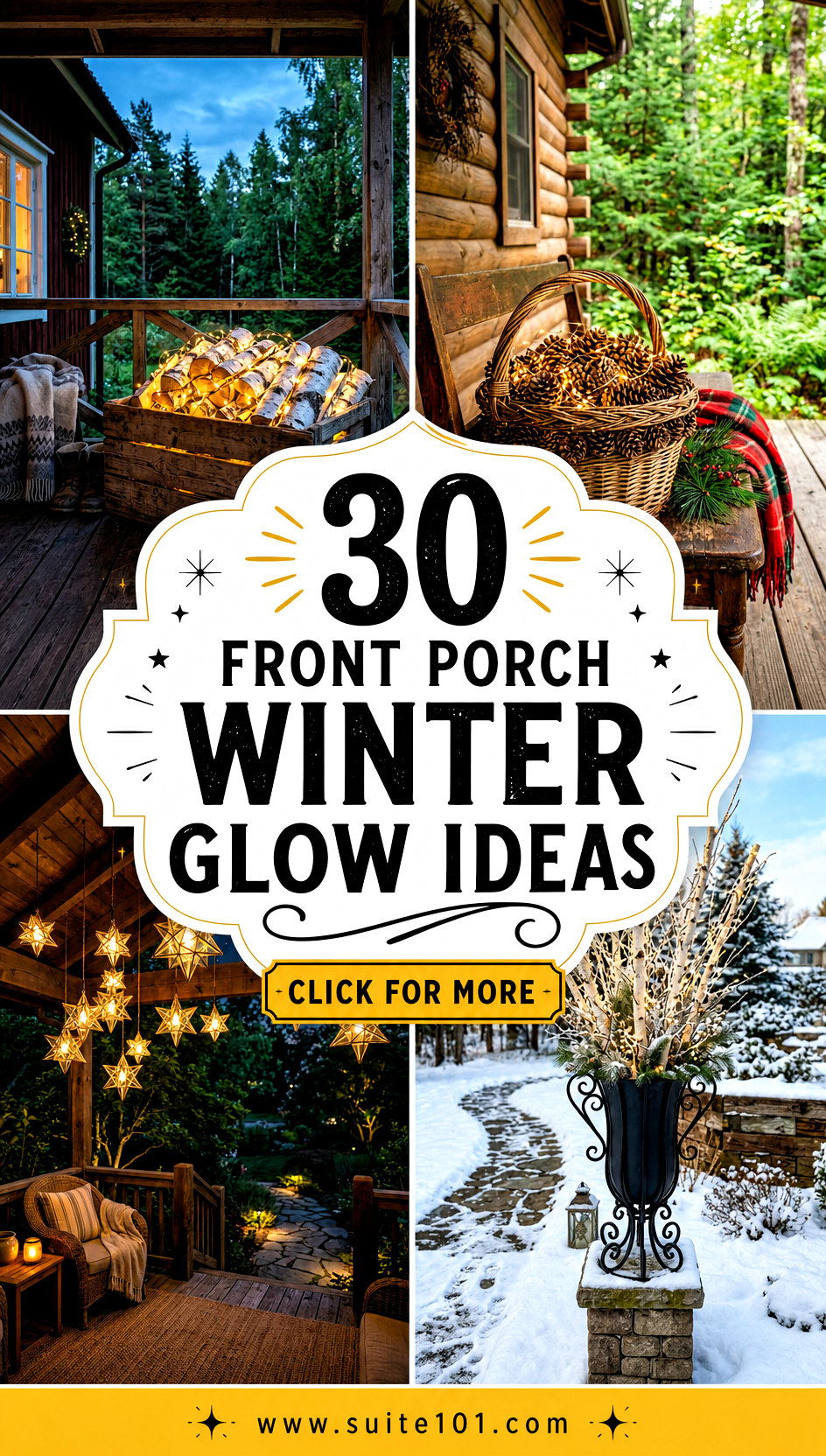 30 Front Porch Winter Glow Ideas for Cozy Nights and Warm Lights - 30 Front Porch Winter Glow Ideas for Cozy Nights and Warm Lights