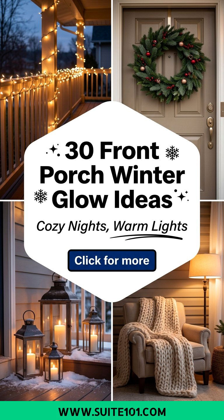 30 Front Porch Winter Glow Ideas for Cozy Nights and Warm Lights - 30 Front Porch Winter Glow Ideas for Cozy Nights and Warm Lights