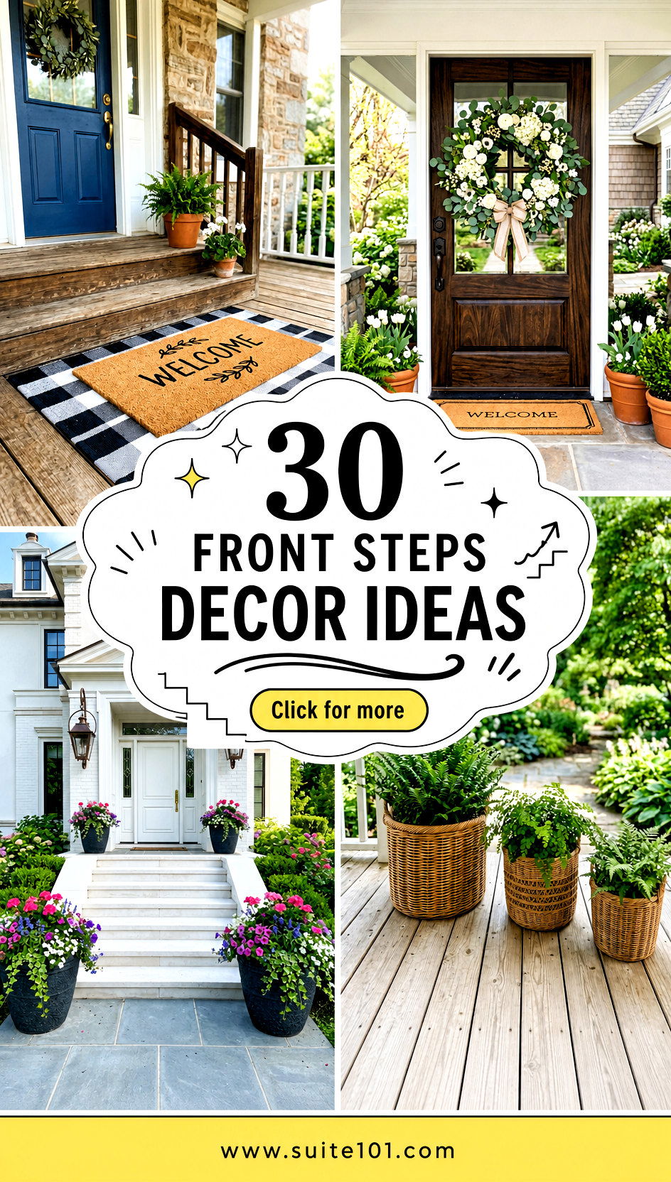 30 Front Steps Decor Ideas to Upgrade Your Entryway - 30 Front Steps Decor Ideas to Upgrade Your Entryway