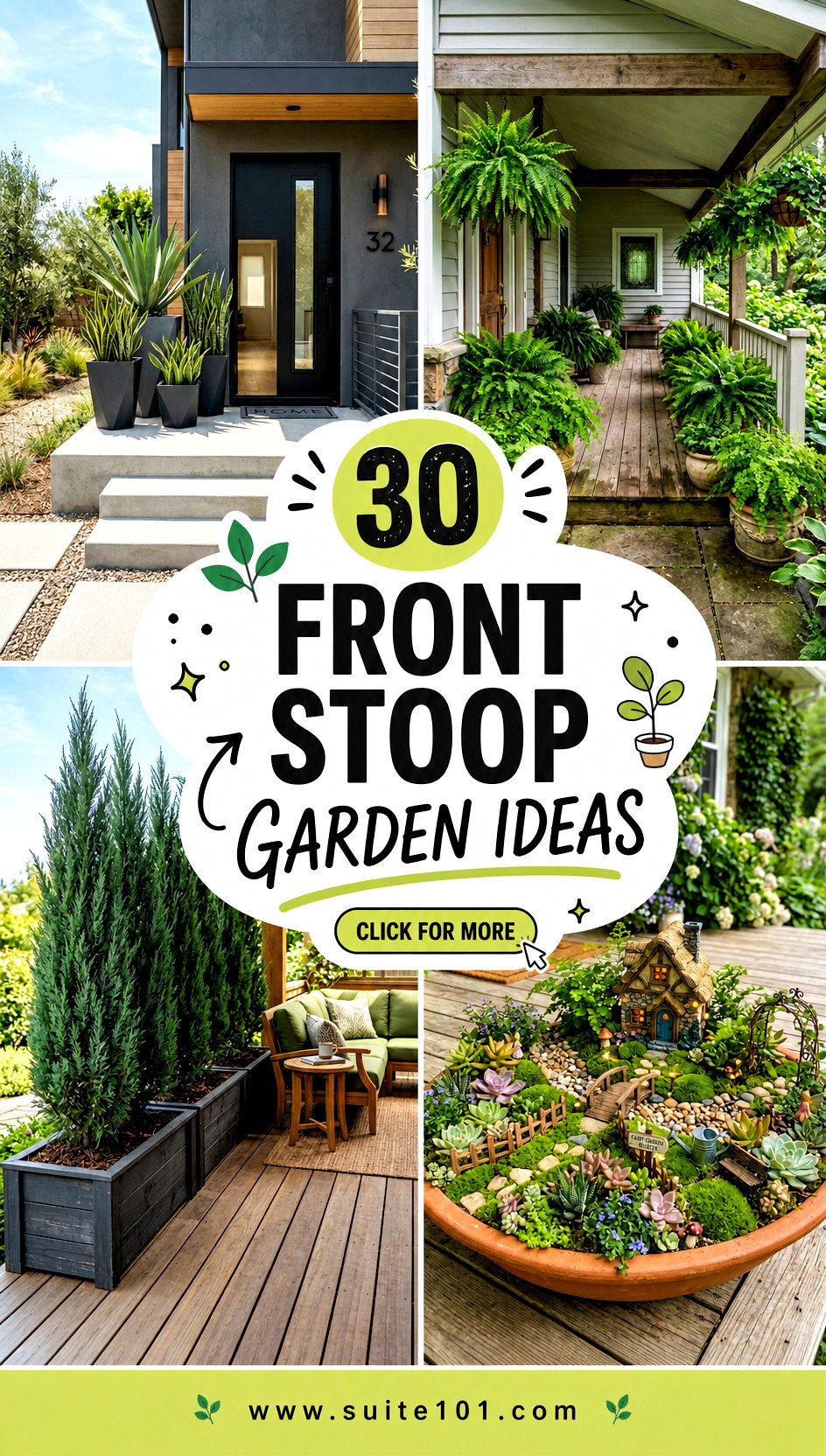 30 Front Stoop Garden Ideas for Greener Curb Appeal - 30 Front Stoop Garden Ideas for Greener Curb Appeal