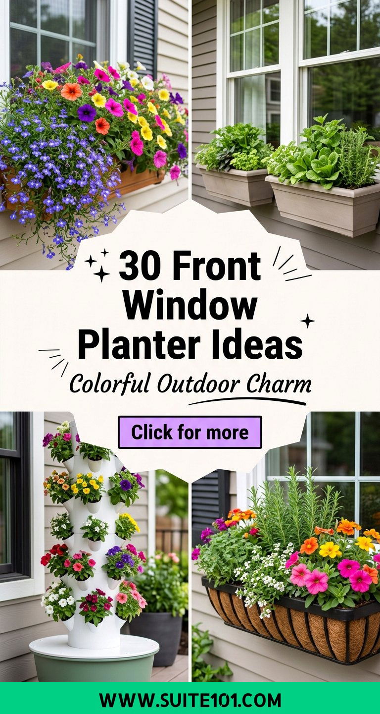 30 Front Window Planter Ideas for Colorful Outdoor Charm - 30 Front Window Planter Ideas for Colorful Outdoor Charm