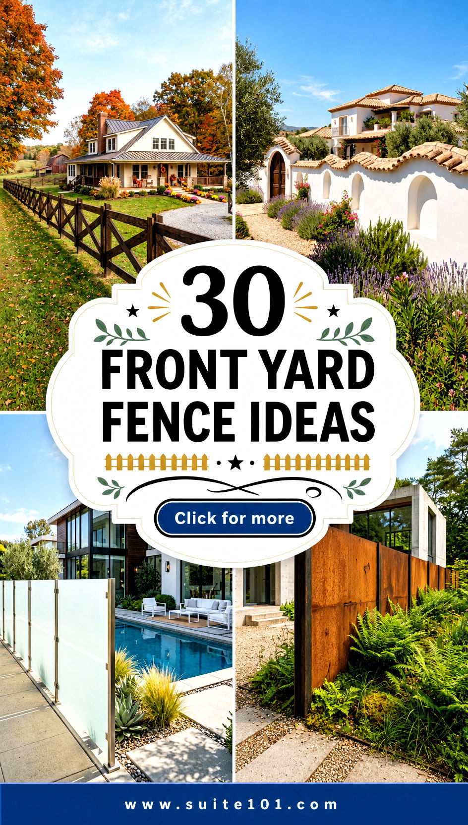 30 Front Yard Fence Ideas for Privacy Style and Security - 30 Front Yard Fence Ideas for Privacy, Style, and Security