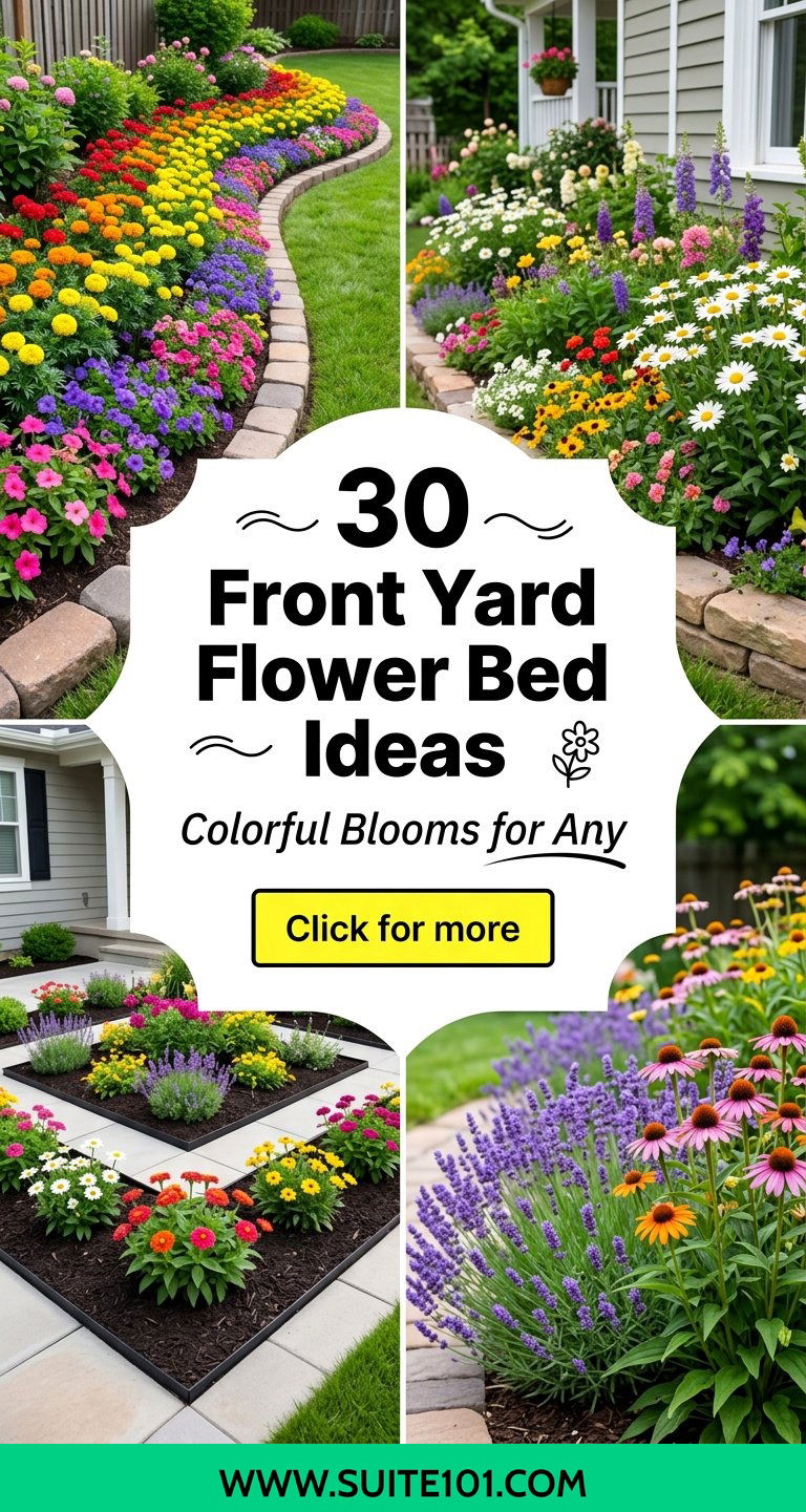 30 Front Yard Flower Bed Ideas Colorful Blooms for Any Home - 30 Front Yard Flower Bed Ideas: Colorful Blooms for Any Home