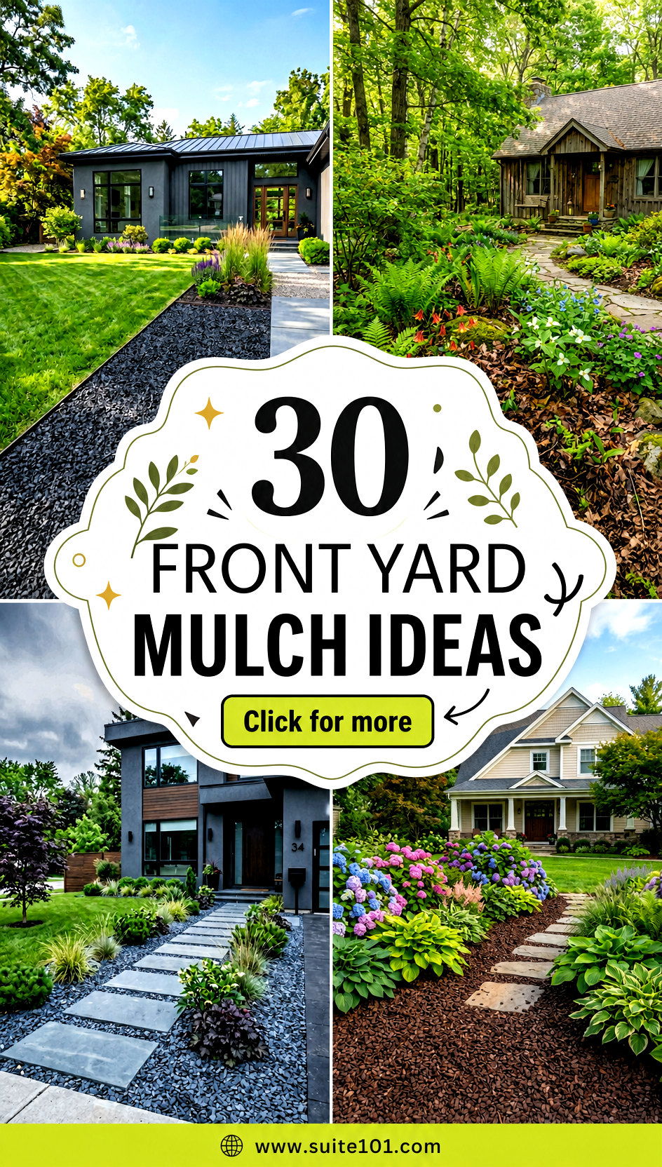 30 Front Yard Mulch Ideas to Upgrade Soil and Beauty Fast - 30 Front Yard Mulch Ideas to Upgrade Soil and Beauty Fast