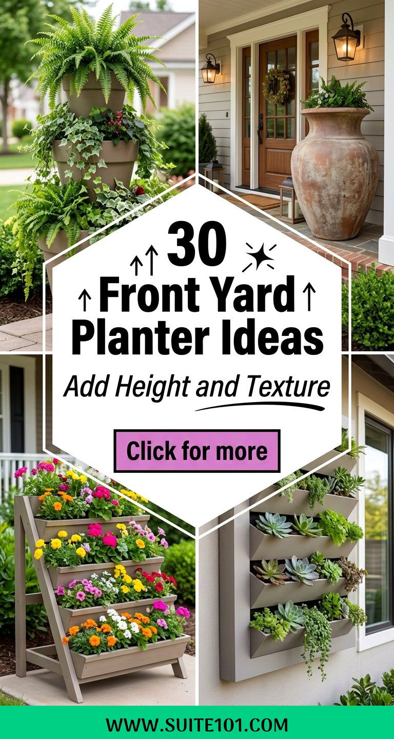 30 Front Yard Planter Ideas Add Height and Texture Instantly - 30 Front Yard Planter Ideas: Add Height and Texture Instantly