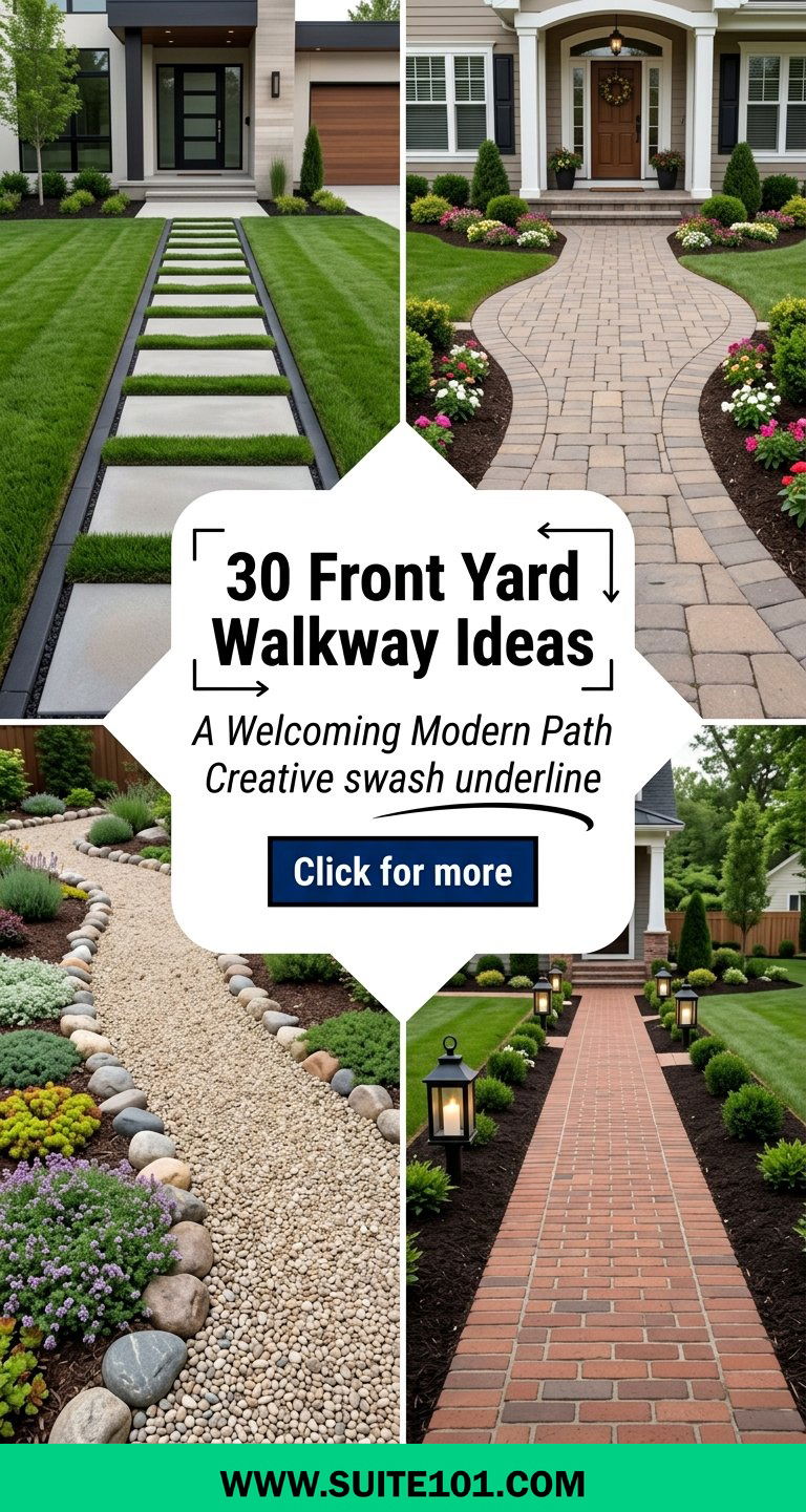 30 Front Yard Walkway Ideas For A Welcoming Modern Path - 30 Front Yard Walkway Ideas For A Welcoming, Modern Path