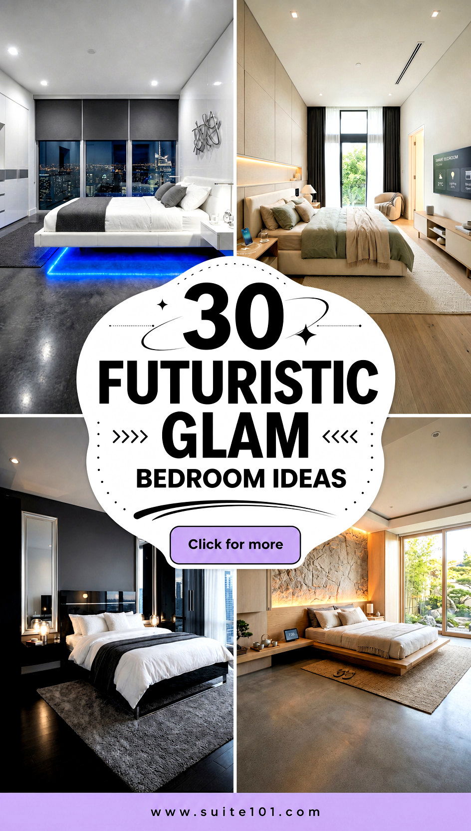 30 Futuristic Glam Bedroom Ideas for a Luxe High-Tech Glow - 30 Futuristic Glam Bedroom Ideas for a Luxe, High-Tech Glow