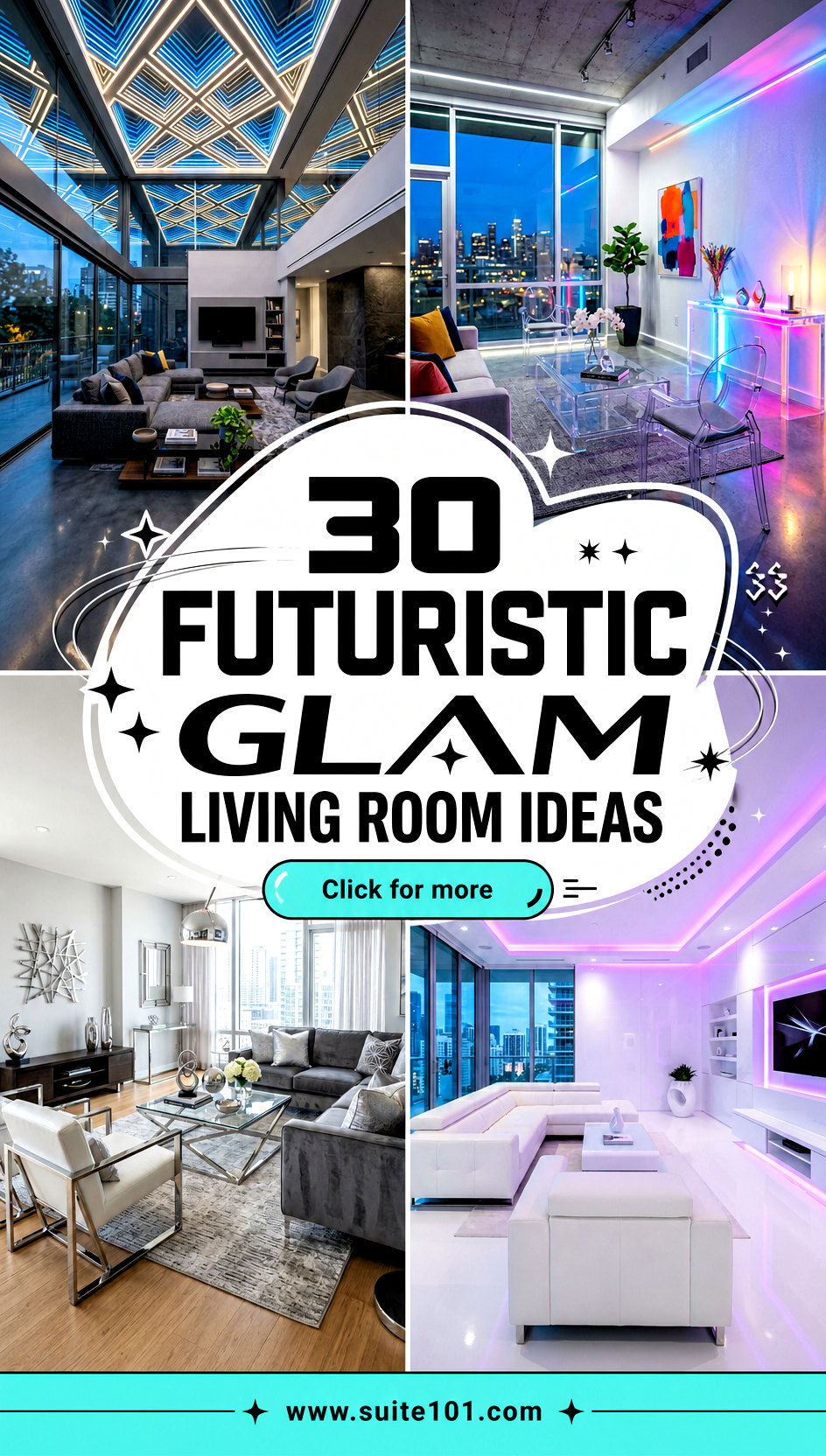 30 Futuristic Glam Living Room Ideas for a Wow Makeover - 30 Futuristic Glam Living Room Ideas for a Wow Makeover