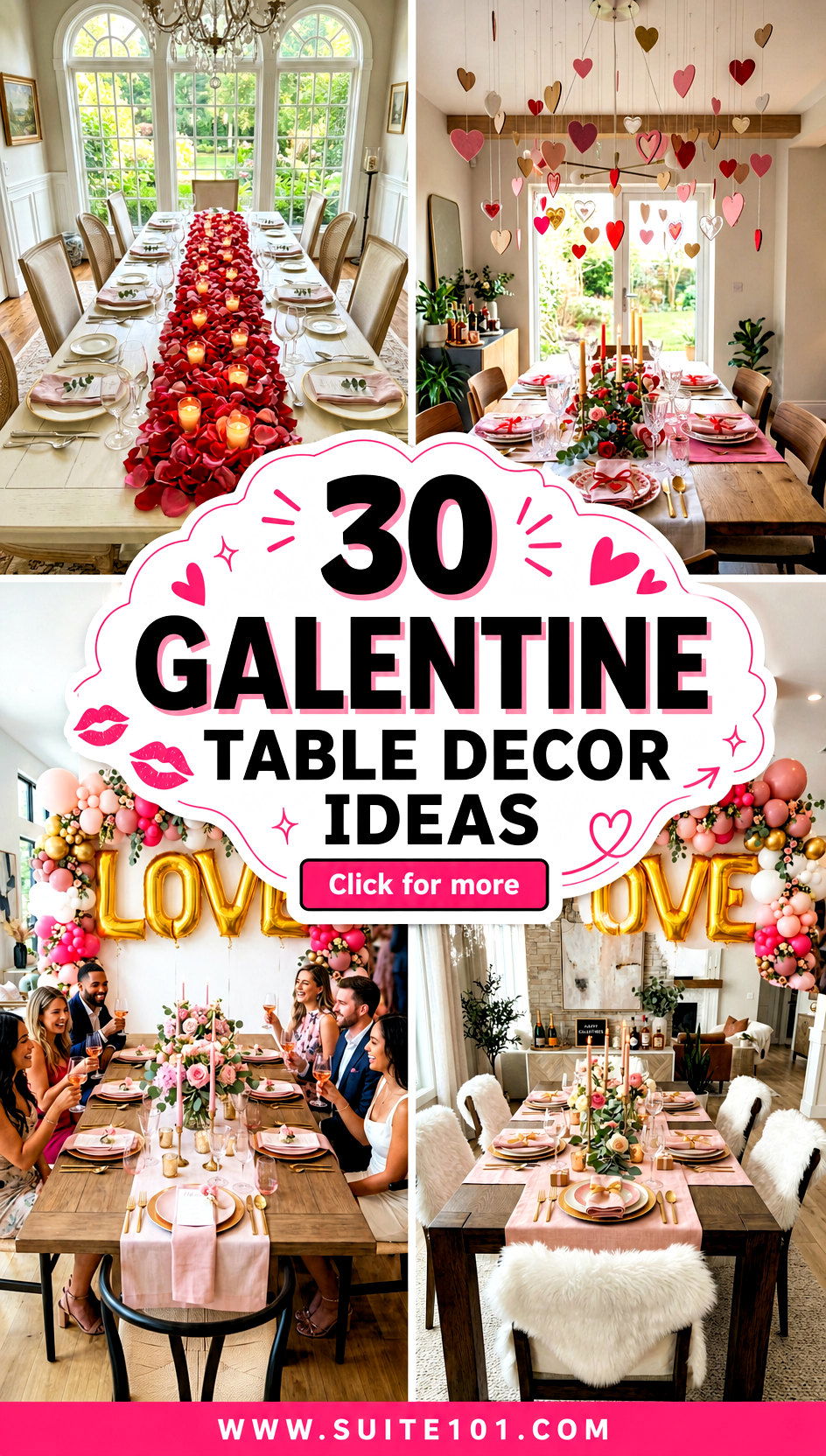 30 Galentine Table Decor Ideas for a Cute Spicy Friends Night - 30 Galentine Table Decor Ideas for a Cute, Spicy Friends Night