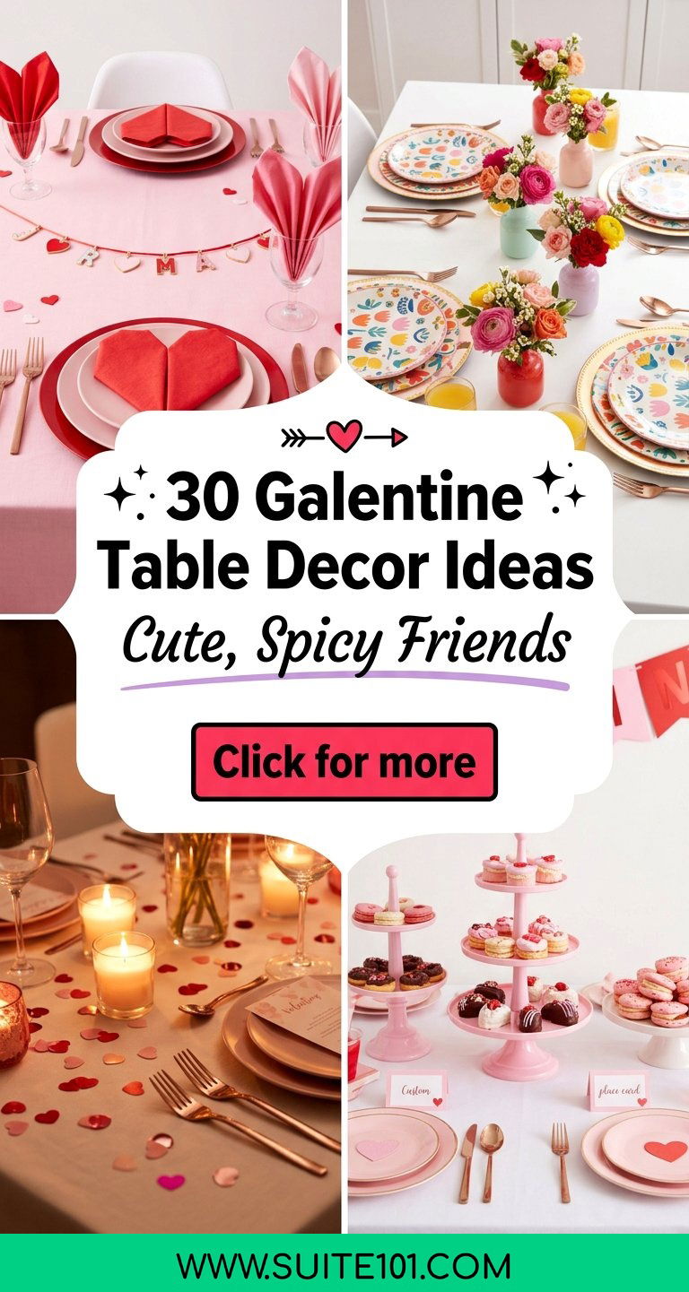 30 Galentine Table Decor Ideas for a Cute Spicy Friends Night - 30 Galentine Table Decor Ideas for a Cute, Spicy Friends Night