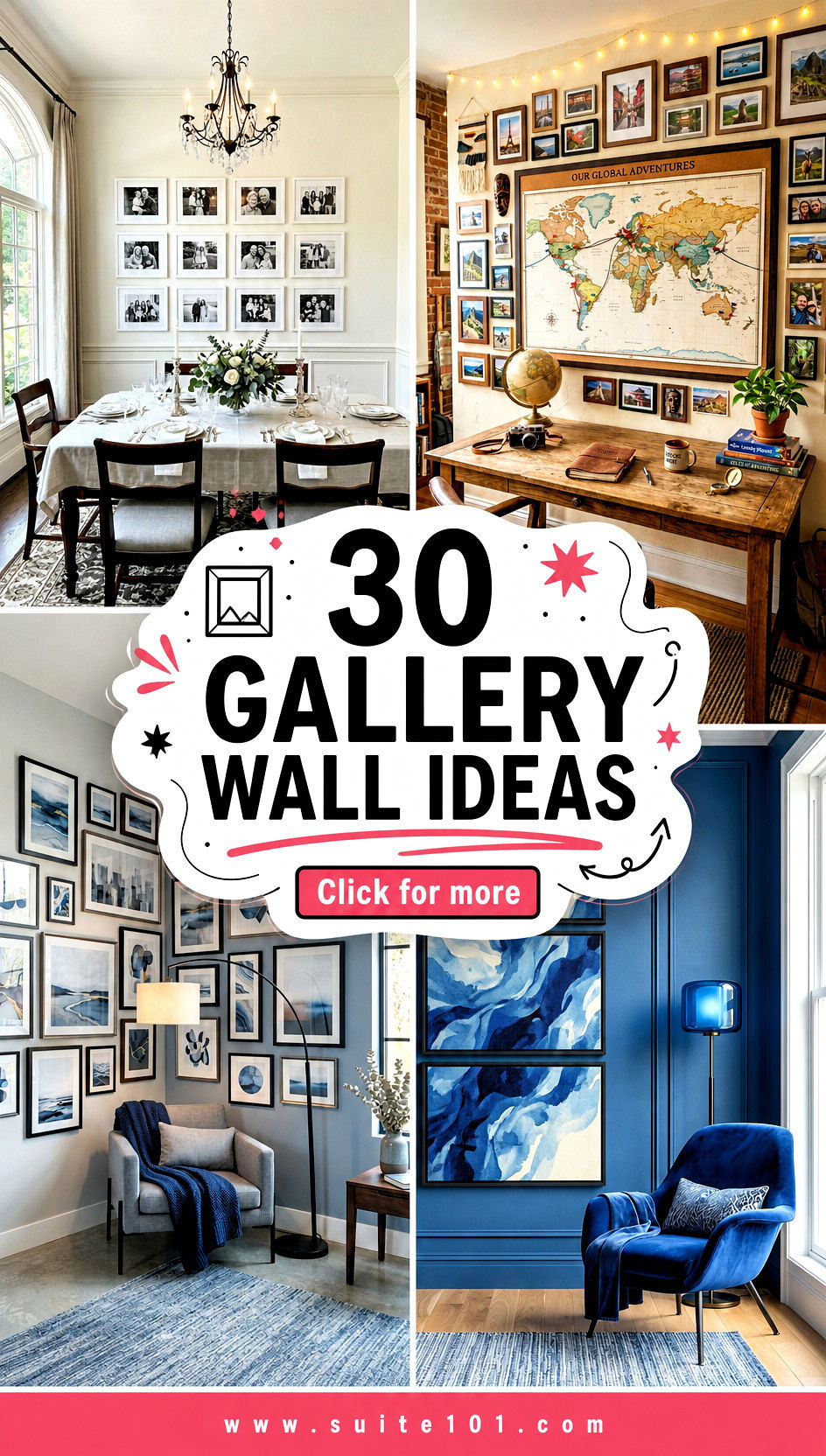 30 Gallery Wall Ideas to Turn Blank Walls Into Showstoppers - 30 Gallery Wall Ideas to Turn Blank Walls Into Showstoppers