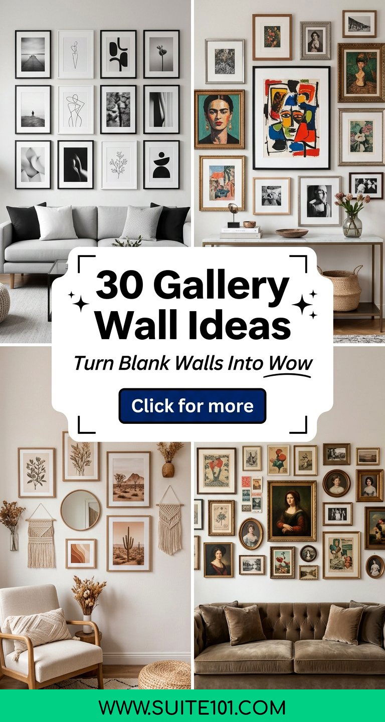 30 Gallery Wall Ideas to Turn Blank Walls Into Showstoppers - 30 Gallery Wall Ideas to Turn Blank Walls Into Showstoppers